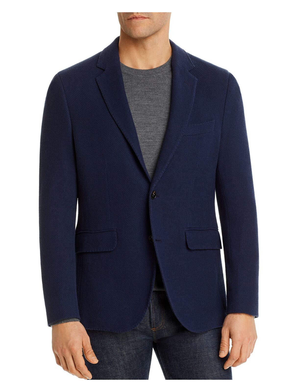 MICHAEL KORS Mens Navy Classic Fit Blazer 42R