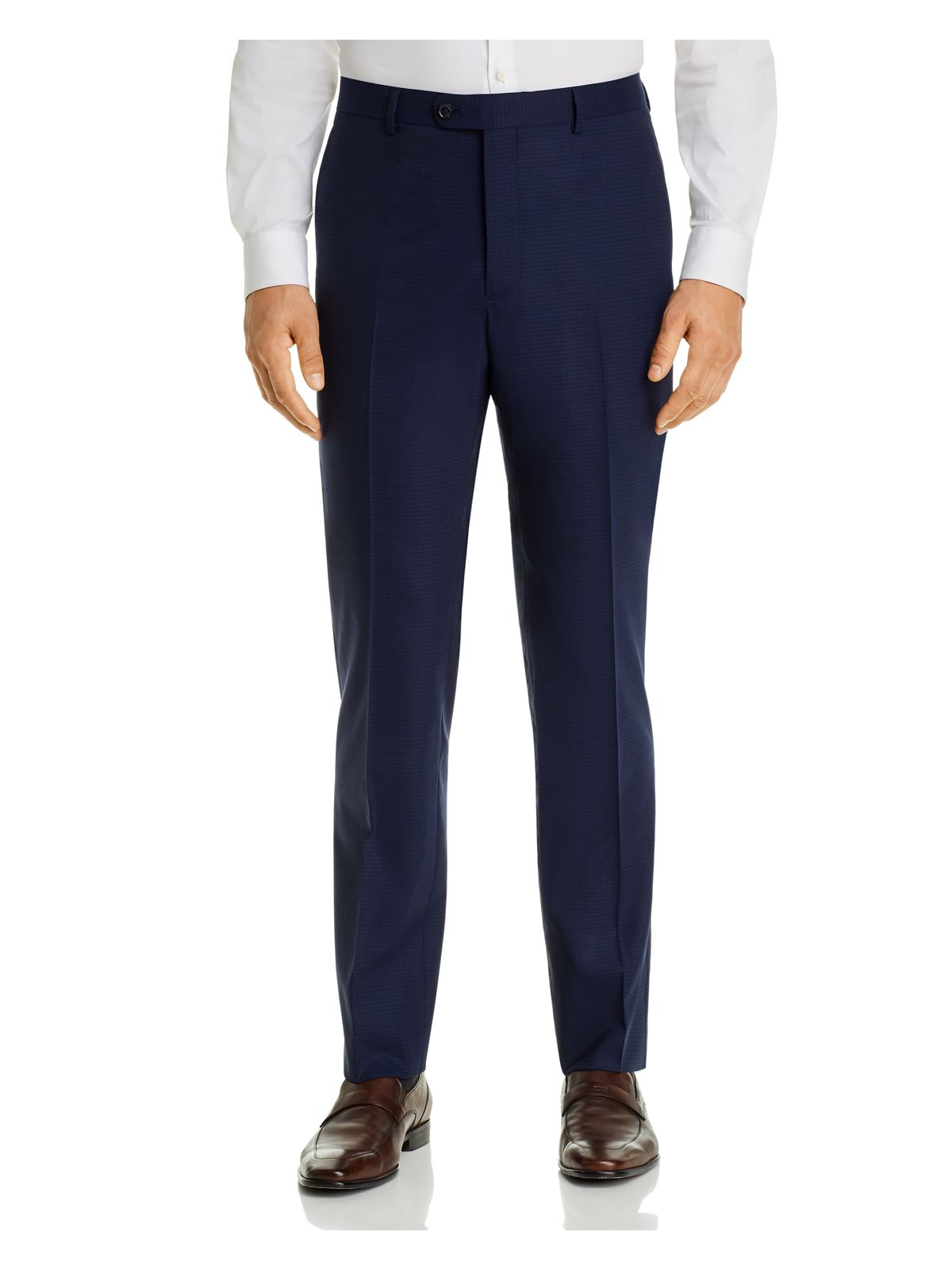 John Varvatos Mens Blue Flat Front, Regular Fit Suit Separate Pants 30