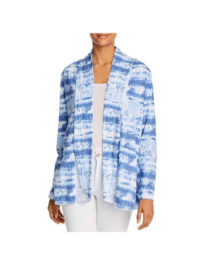 A + A COLLECTION Womens Long Sleeve Shawl Collar Open Front Top