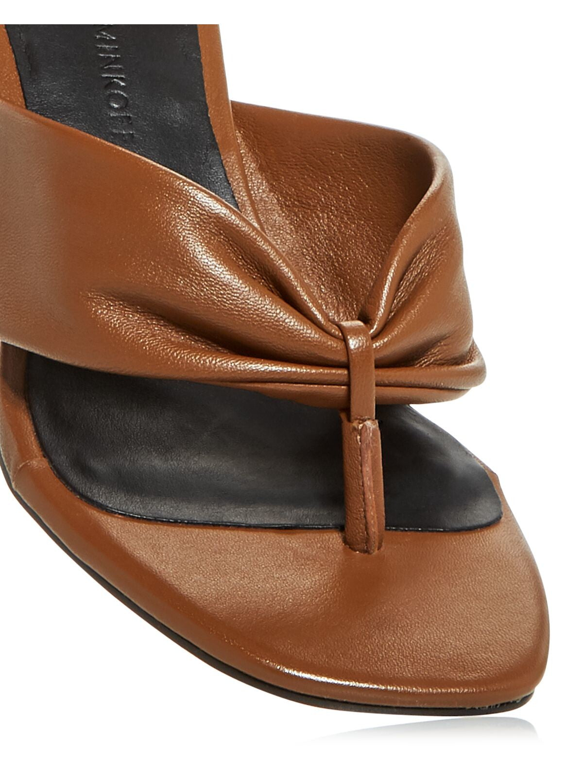 REBECCA MINKOFF Womens Sandrift Brown Snakeprint Padded Embellished Abrianna Open Toe Slip On Leather Dress Heeled Thong Sandals M