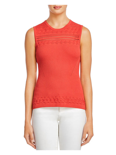 BAILEY44 Womens Coral Sleeveless Jewel Neck Top S