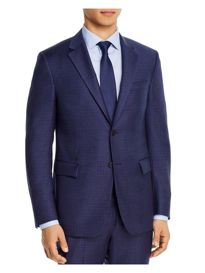 THEORY Mens Bowery Blue Single Breasted, Extra Slim Fit Wool Blend Suit Separate Blazer Jacket 40R