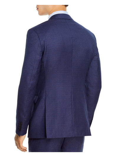 THEORY Mens Bowery Blue Single Breasted, Extra Slim Fit Wool Blend Suit Separate Blazer Jacket 42L