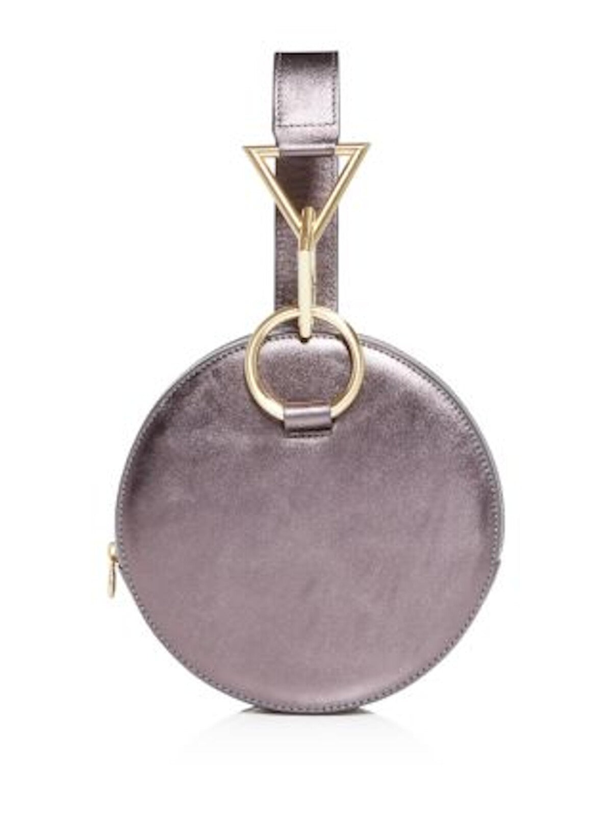 TARA ZADEH Women's Silver Leather Single Strap Handbag Purse