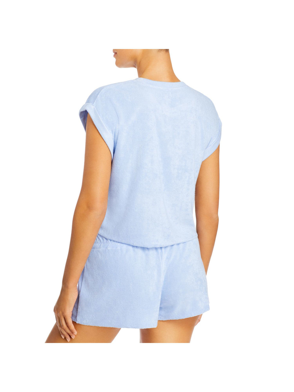HONEYDEW Womens Blue Elastic Band T-Shirt Top and Shorts XL