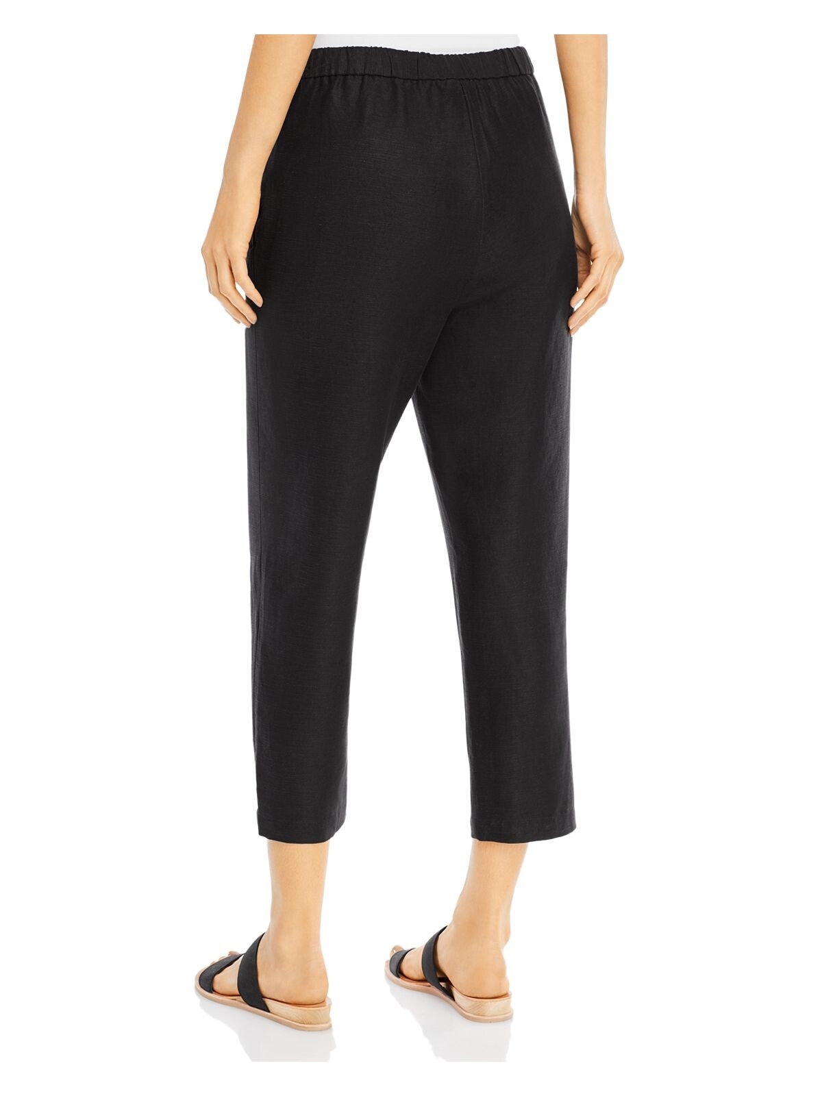 EILEEN FISHER Womens Black Pocketed Cropped Pants M