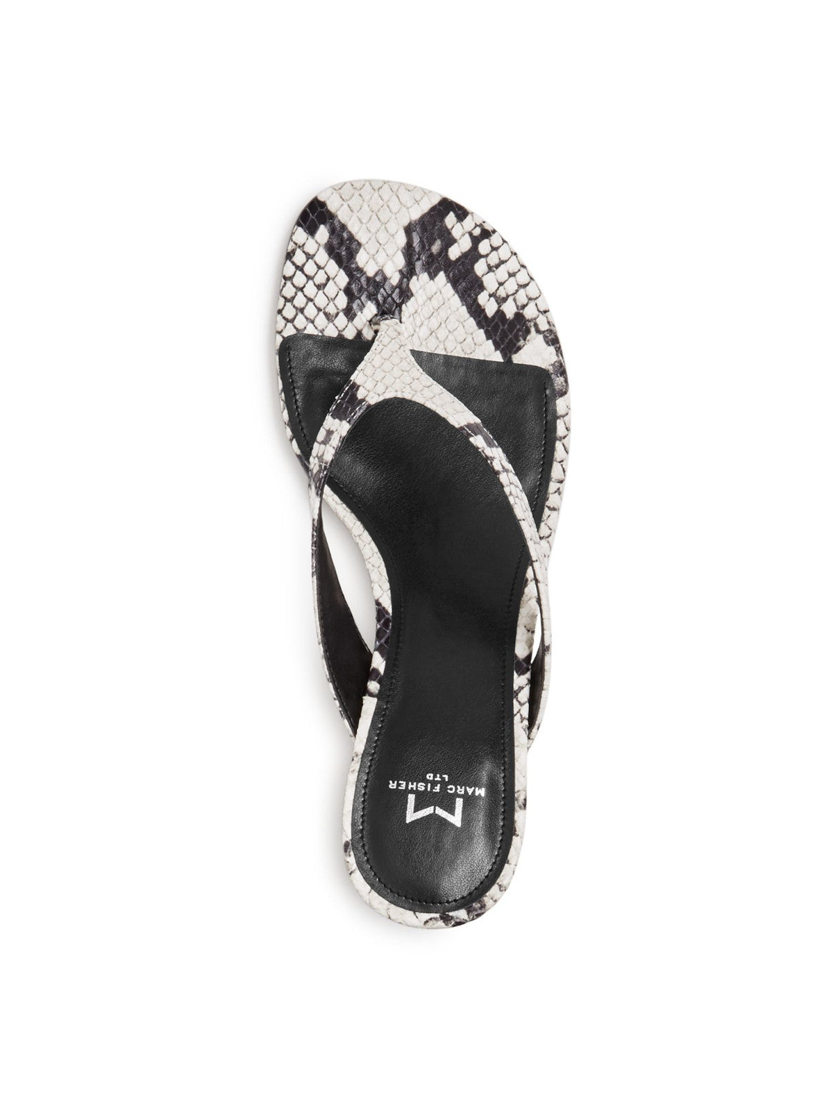 MARC FISHER Womens Gray Croc Comfort Dahila Round Toe Kitten Heel Slip On Leather Dress Sandals Shoes 9 M
