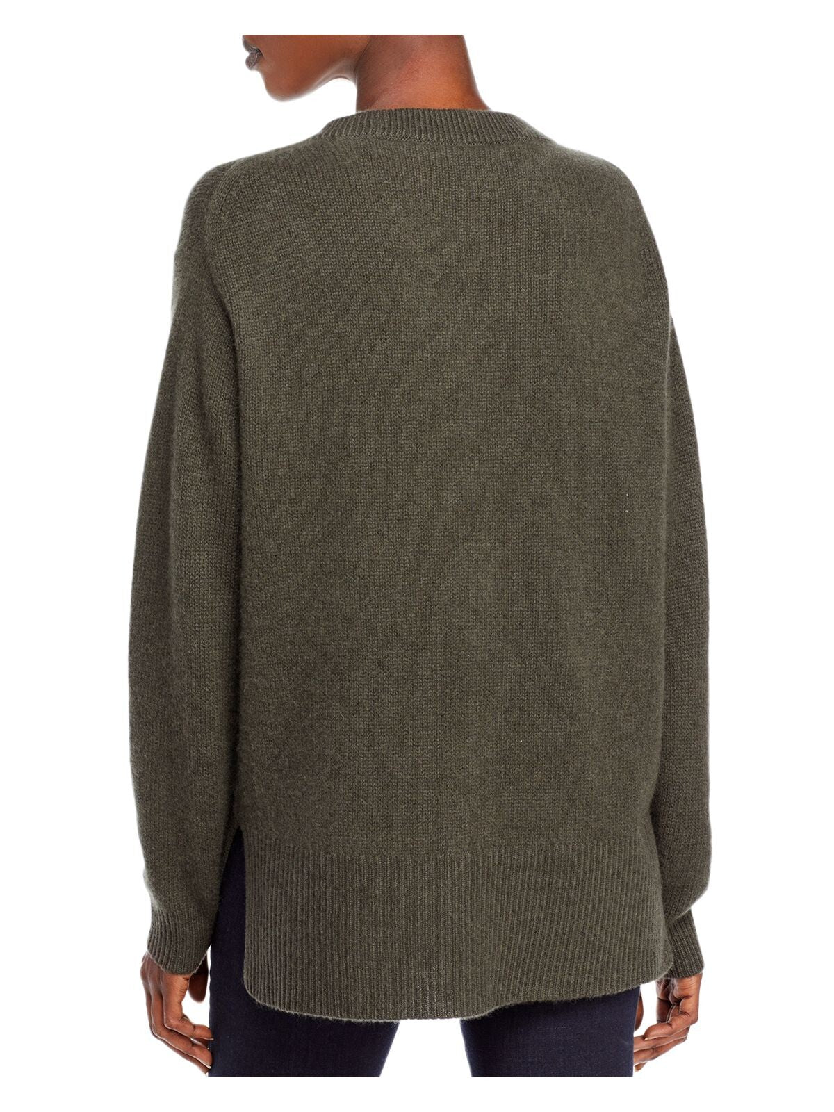 Designer Brand Womens Gray Long Sleeve V Neck Sweater XS