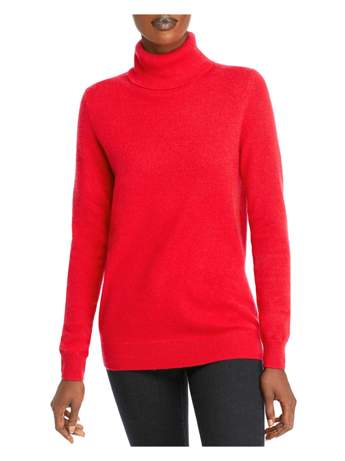 Designer Brand Womens Red Long Sleeve Turtle Neck Blouse S
