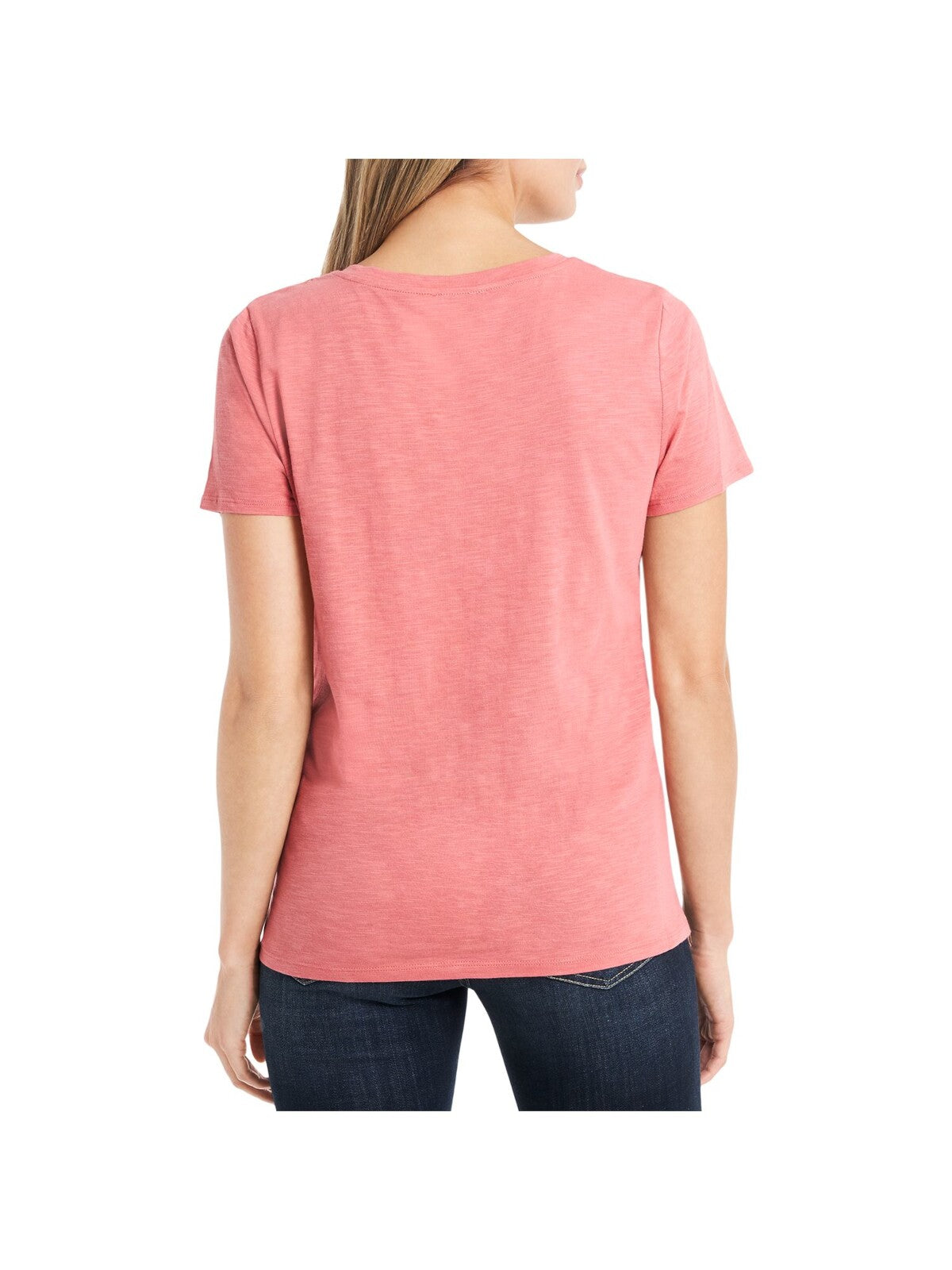 VINCE CAMUTO Womens Coral Short Sleeve Scoop Neck Top XXS