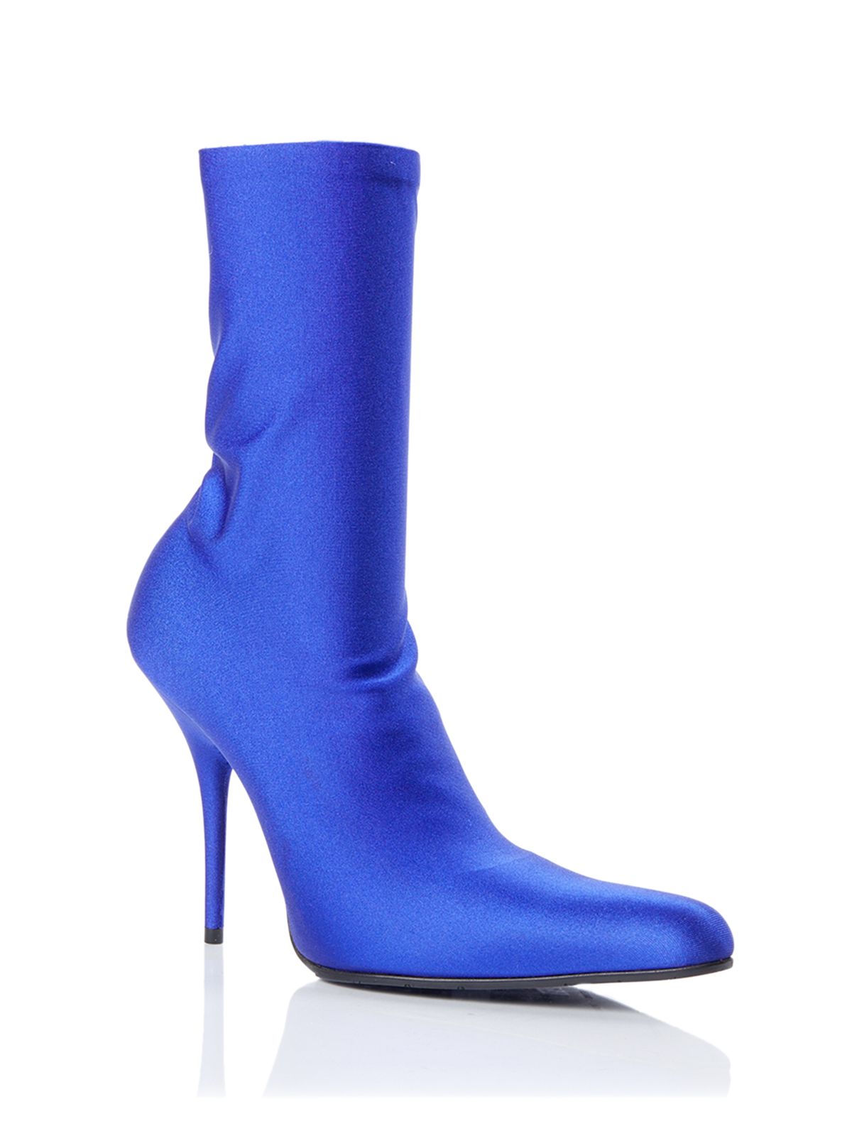 BALENCIAGA Womens Blue Stretch Comfort Round Toe Stiletto Booties 36.5