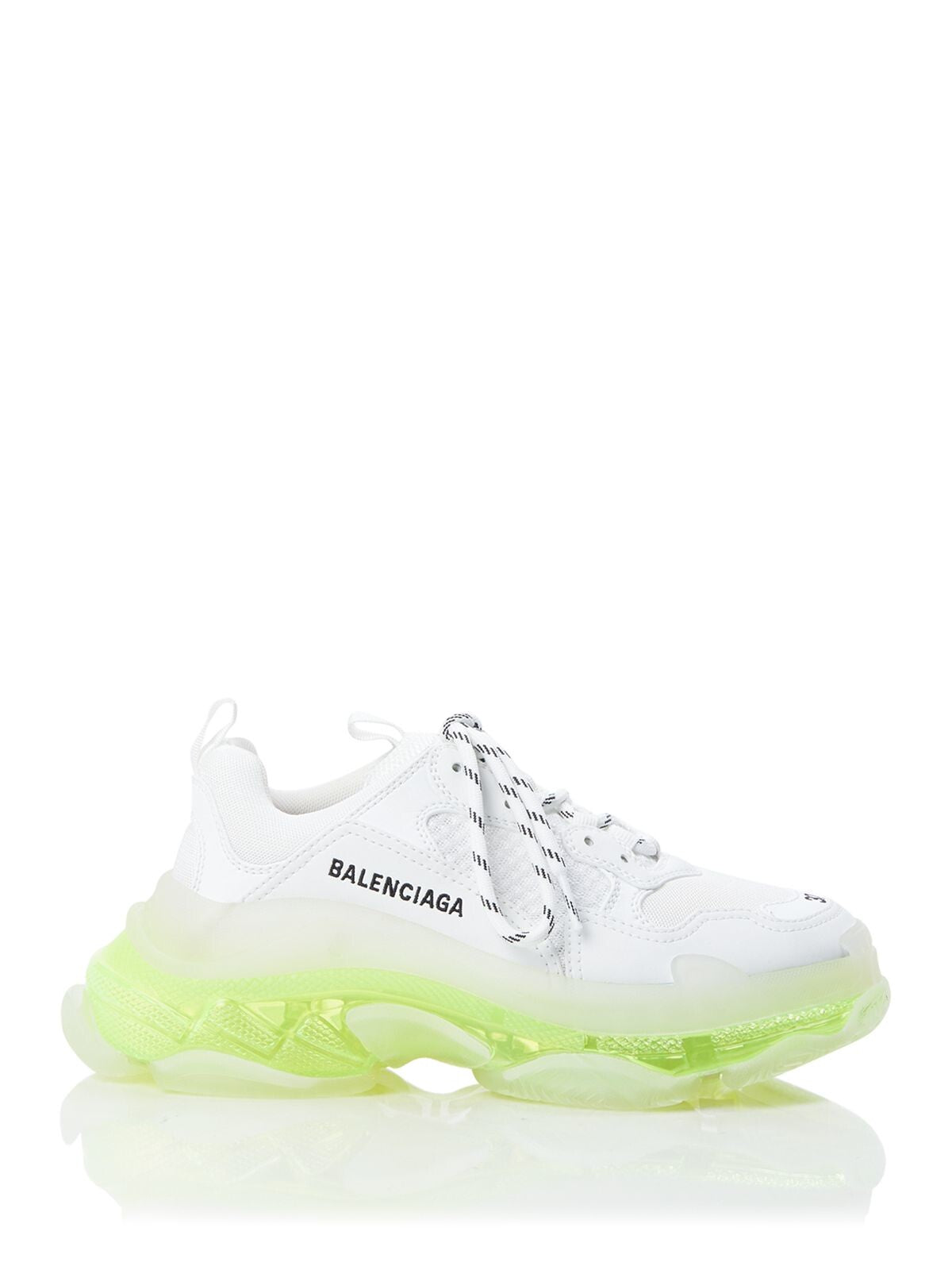 BALENCIAGA Womens White Logo Removable Insole Comfort Triple S Round Toe Lace-Up Athletic Sneakers Shoes 10