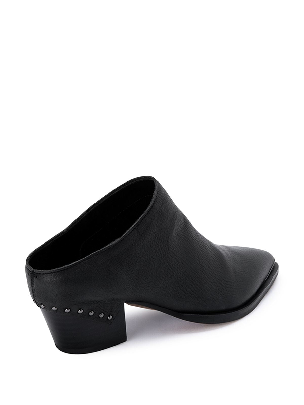DOLCE VITA Womens Black Studded Comfort Sukie Square Toe Block Heel Slip On Leather Heeled Mules Shoes 7.5