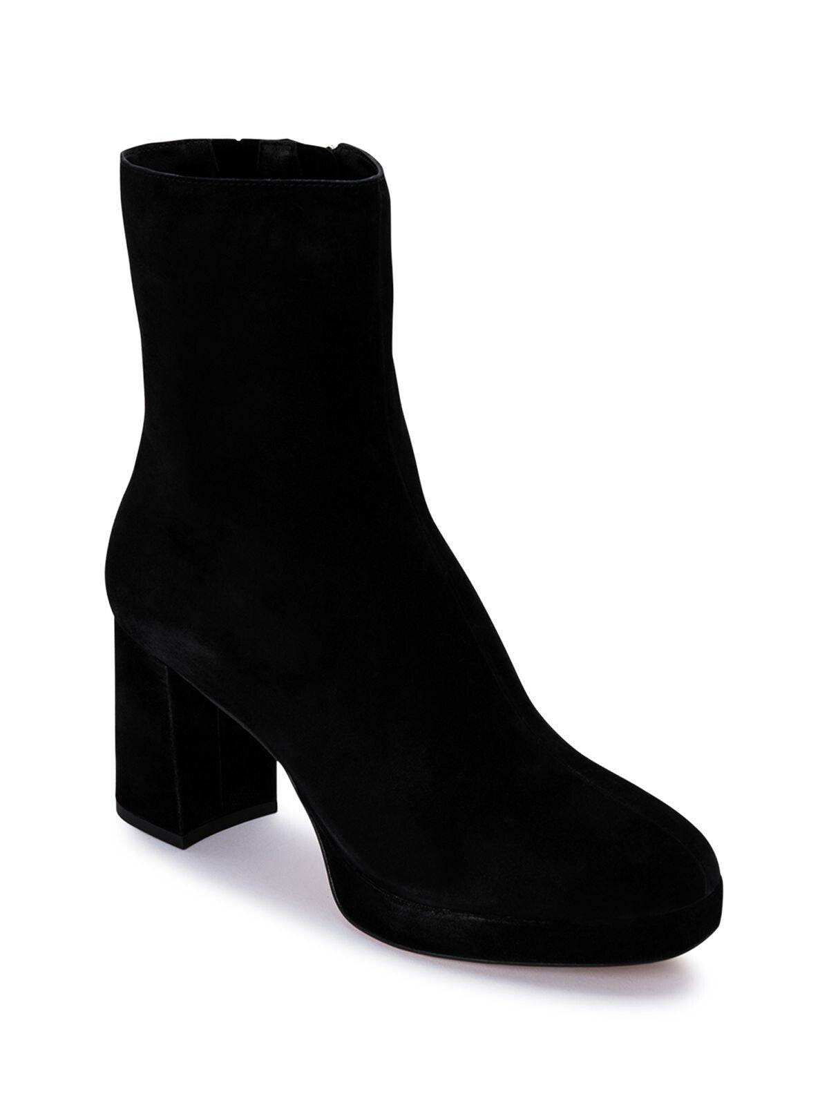 DOLCE VITA Womens Black Padded Goring Eden Square Toe Block Heel Zip-Up Leather Booties 10