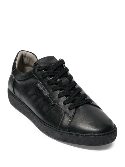 ALLSAINTS Mens Black Removable Insole Logo Sheer Round Toe Platform Lace-Up Athletic Sneakers Shoes 45