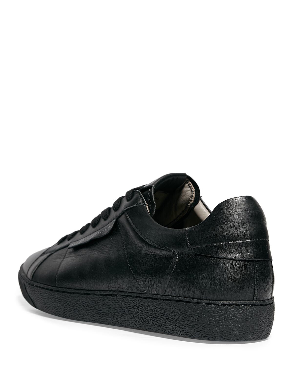 ALLSAINTS Mens Black Removable Insole Logo Sheer Round Toe Platform Lace-Up Leather Athletic Sneakers 43