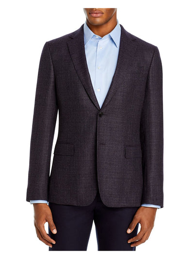 THEORY Mens Bowery Navy Single Breasted, Extra Slim Fit Wool Blend Suit Separate Blazer Jacket 40R
