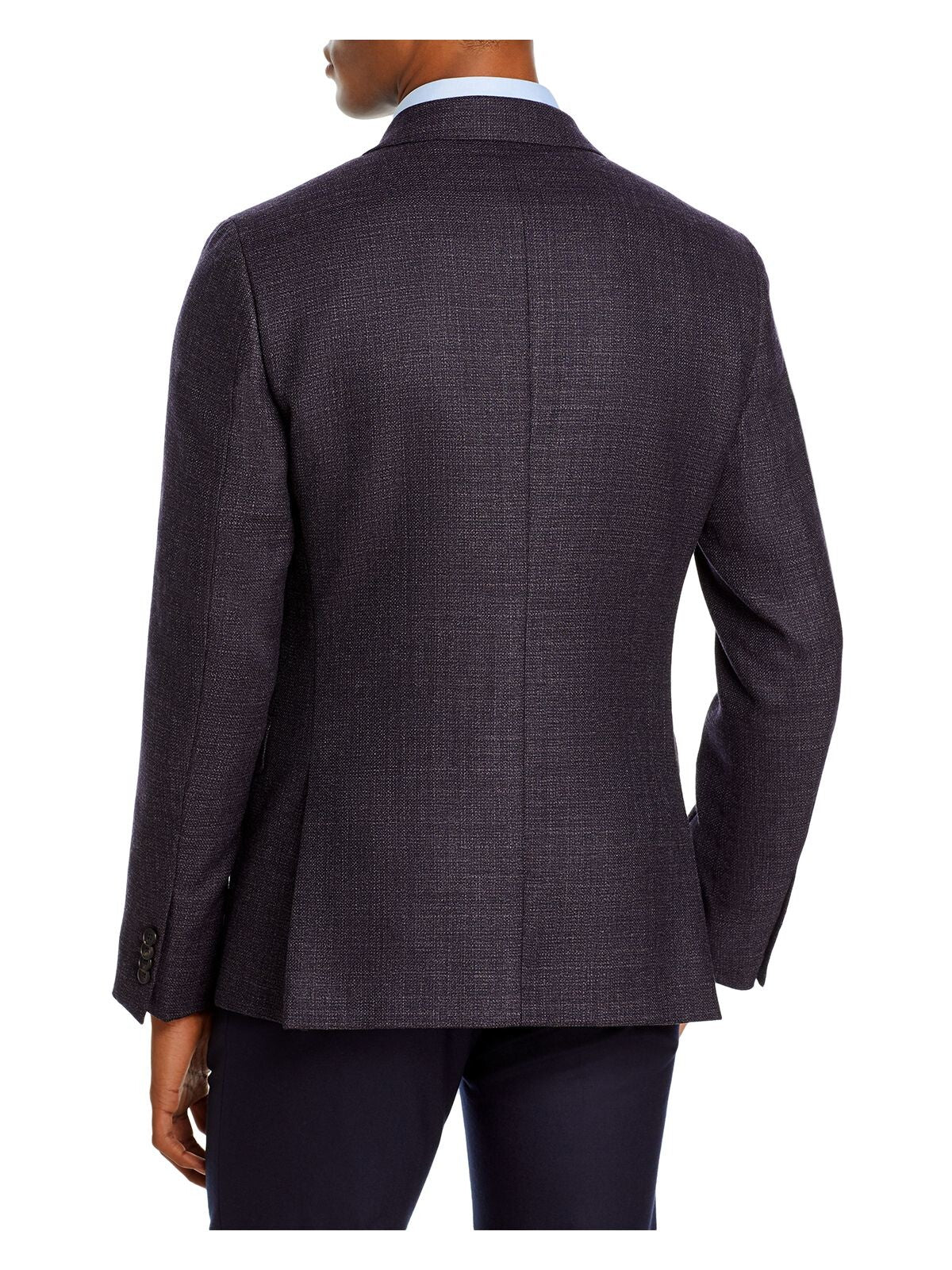 THEORY Mens Bowery Navy Single Breasted, Extra Slim Fit Wool Blend Suit Separate Blazer Jacket 40R