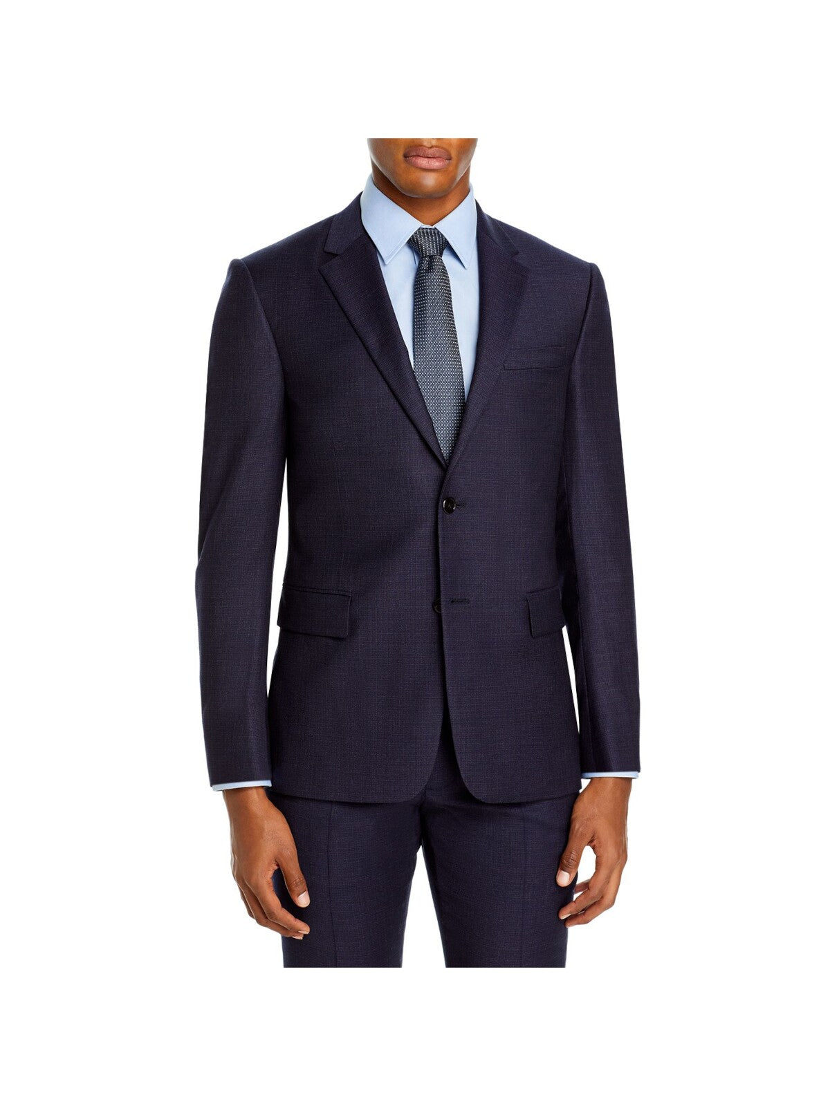 THEORY Mens Bowery Navy Single Breasted, Extra Slim Fit Wool Blend Suit Separate Blazer Jacket 36R