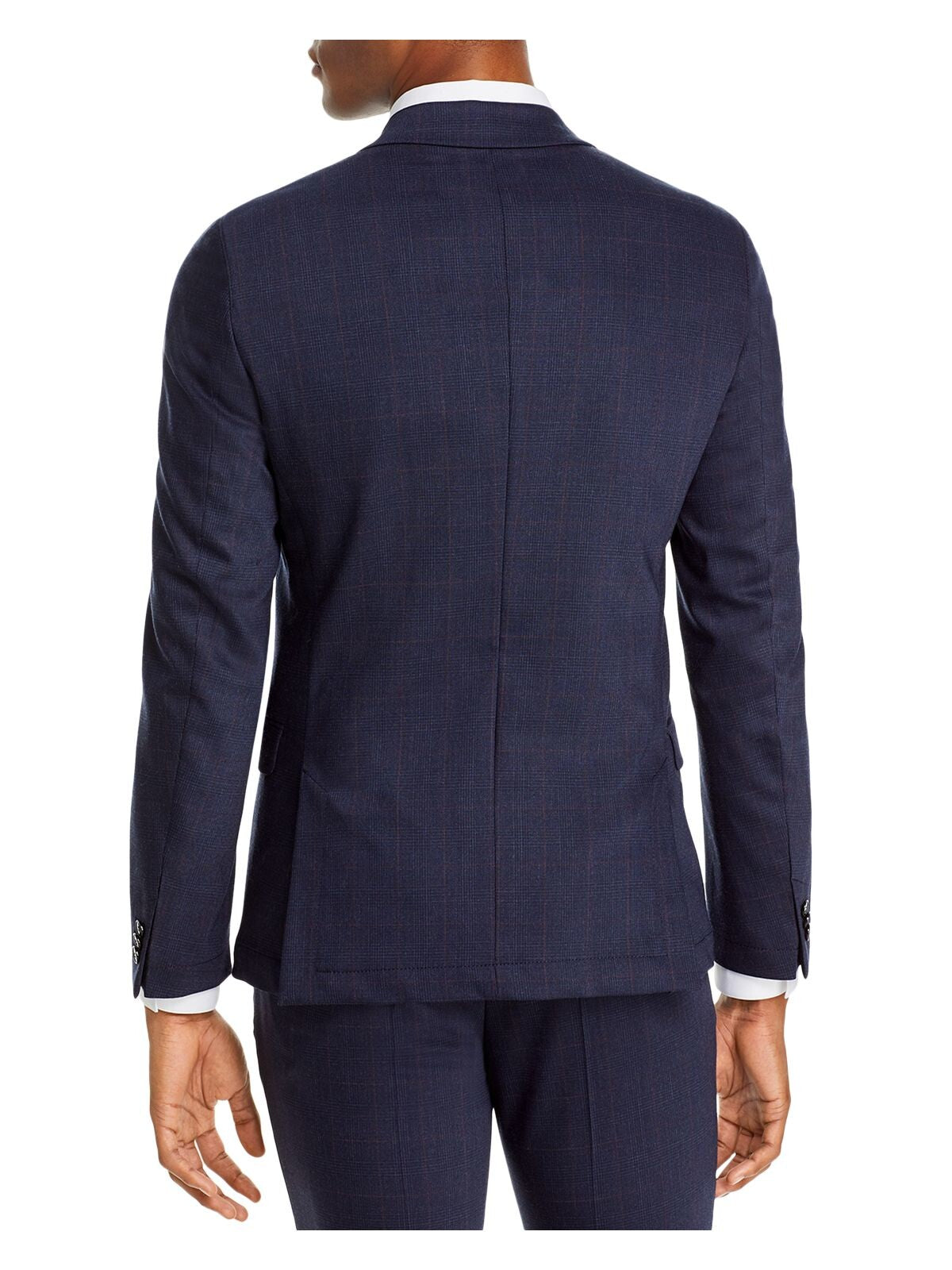 HUGO BOSS Mens Navy Single Breasted, Extra Slim Fit Performance Stretch Blazer 40S