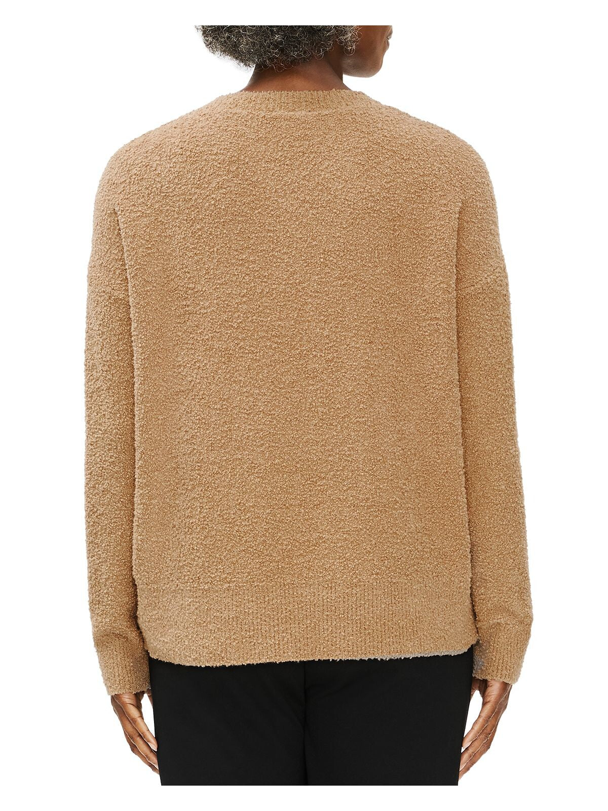 EILEEN FISHER Womens Beige Textured Long Sleeve Crew Neck Sweater Size: XXS