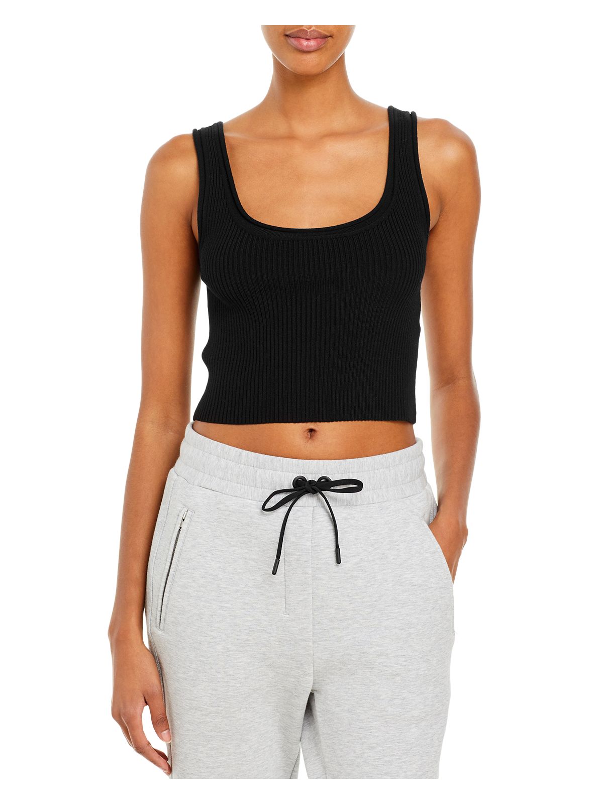 3.1 PHILLIP LIM Womens Sleeveless Scoop Neck Crop Top