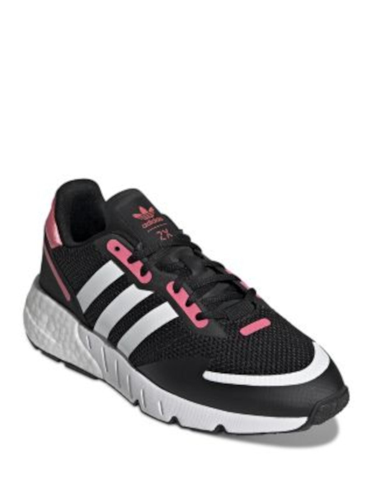 ADIDAS Womens Black Mixed Media Breathable Comfort Cushioned Logo Zx 1k Boost Round Toe Lace-Up Athletic Running Shoes 9.5