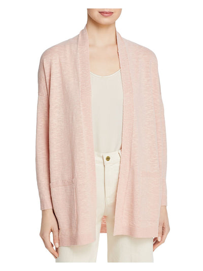 EILEEN FISHER Womens Pink Open Cardigan Top XXS