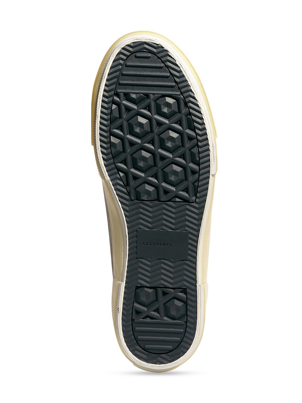ALLSAINTS Mens Black Comfort Jaxon Round Toe Platform Lace-Up Athletic Sneakers Shoes