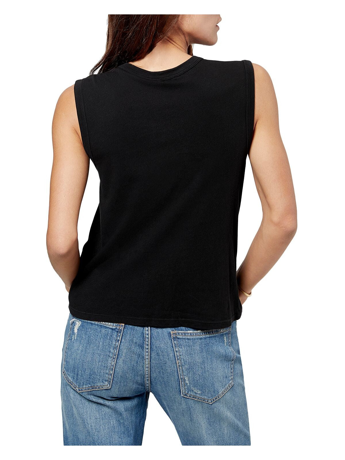 JOIE Womens Black Sleeveless Crew Neck T-Shirt XS