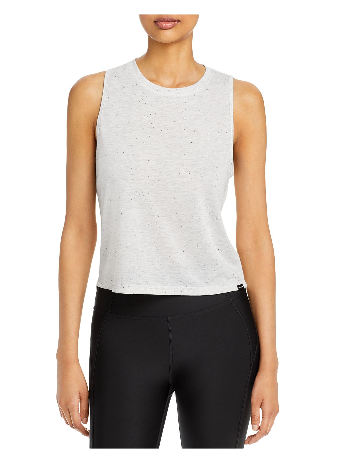 KORAL Womens Textured Relaxed Fit Sleeveless Crew Neck Tank Top