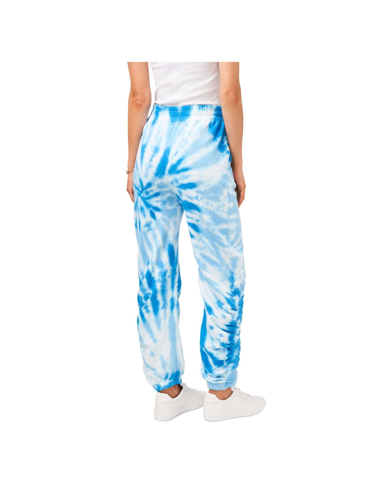 1. STATE Womens Light Blue Cotton Tie Pocketed Elastic Waist Easy Care Joggers Tie Dye Pants S