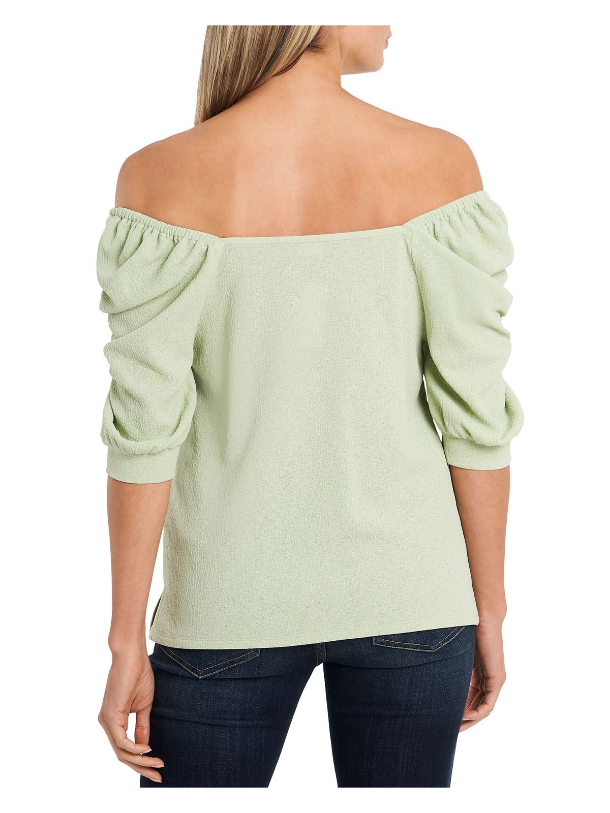 VINCE CAMUTO Womens Green Elbow Off Shoulder Top XS