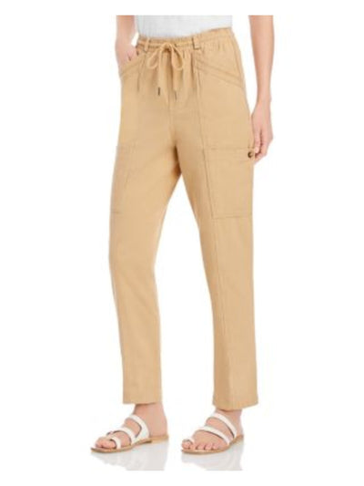 BAGATELLE Womens Beige Knit Pocketed Utility Drawstring Cargo Pants S