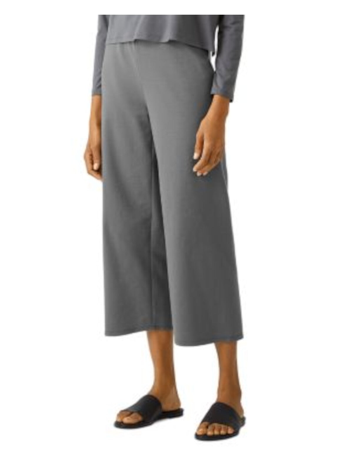 EILEEN FISHER Womens Gray Knit Wear To Work High Waist Pants M