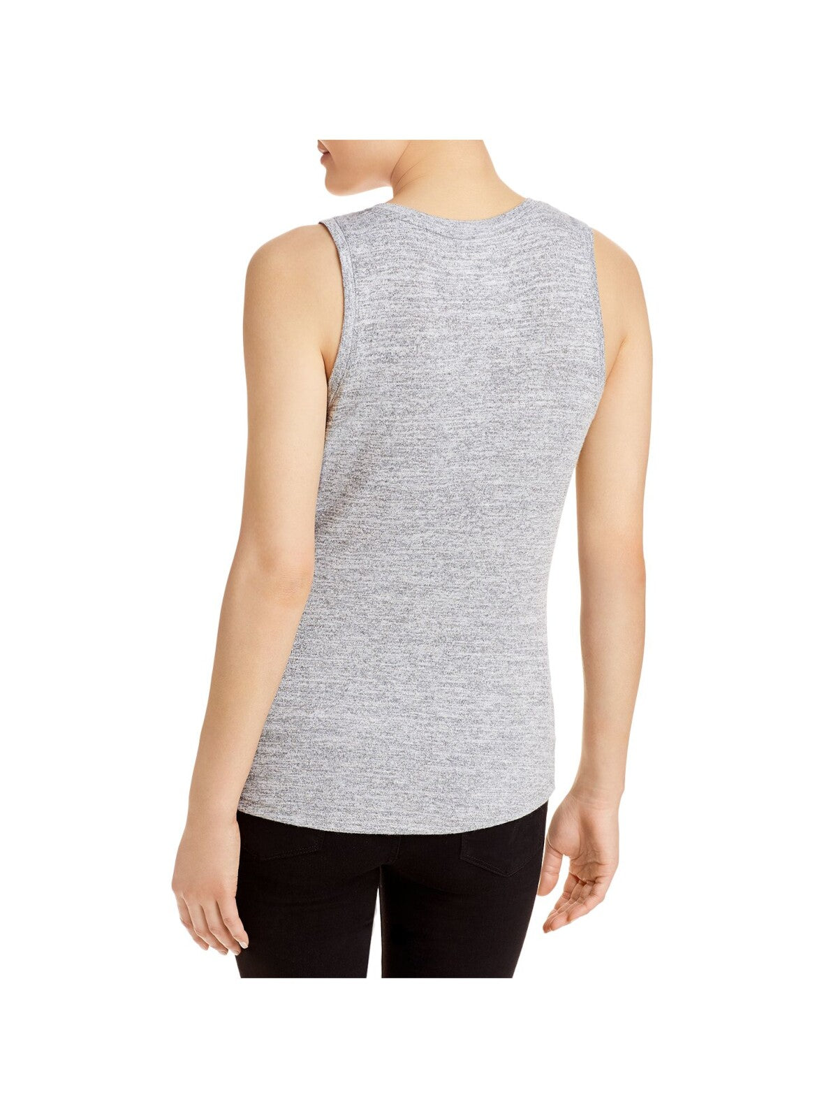 CUPIO BLUSH Womens Gray Twist Front Heather Sleeveless Scoop Neck Tank Top M