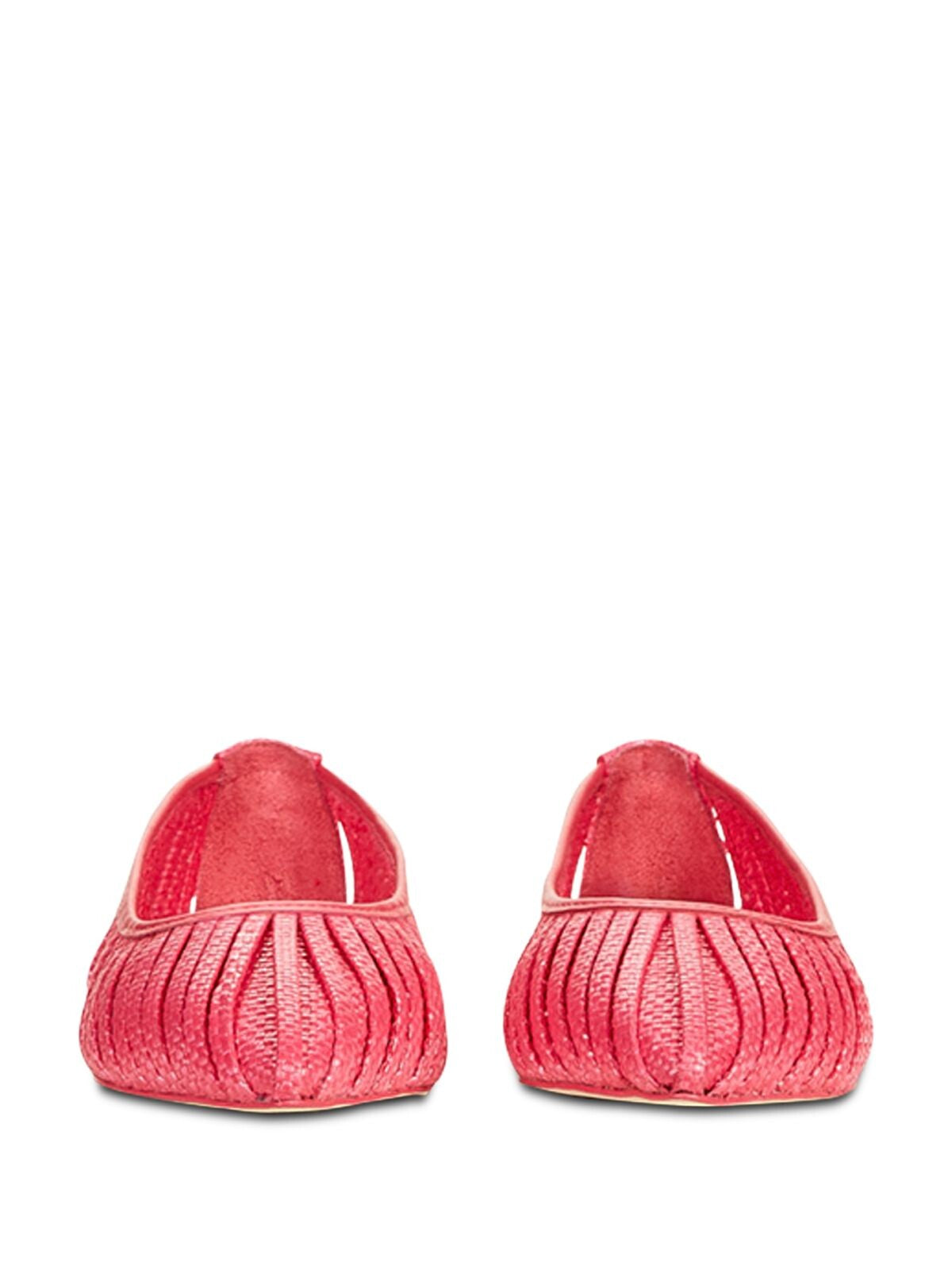 CULT GAIA Womens Camellia Pink Raffia Padded Leena Pointed Toe Slip On Flats Shoes 40