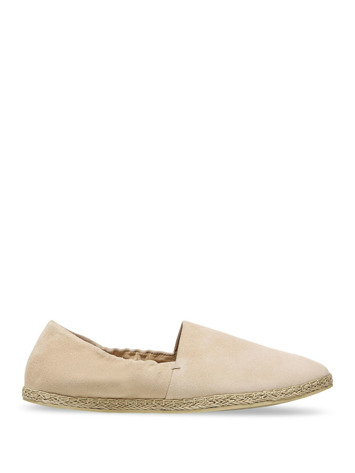 VINCE. Womens Beige Ruched Stretch Meryl Round Toe Slip On Suede Espadrille Shoes 6.5 M