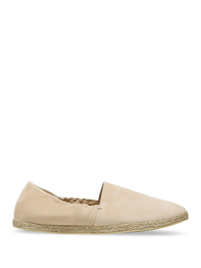 VINCE. Womens Beige Ruched Stretch Meryl Round Toe Slip On Suede Espadrille Shoes 6.5 M