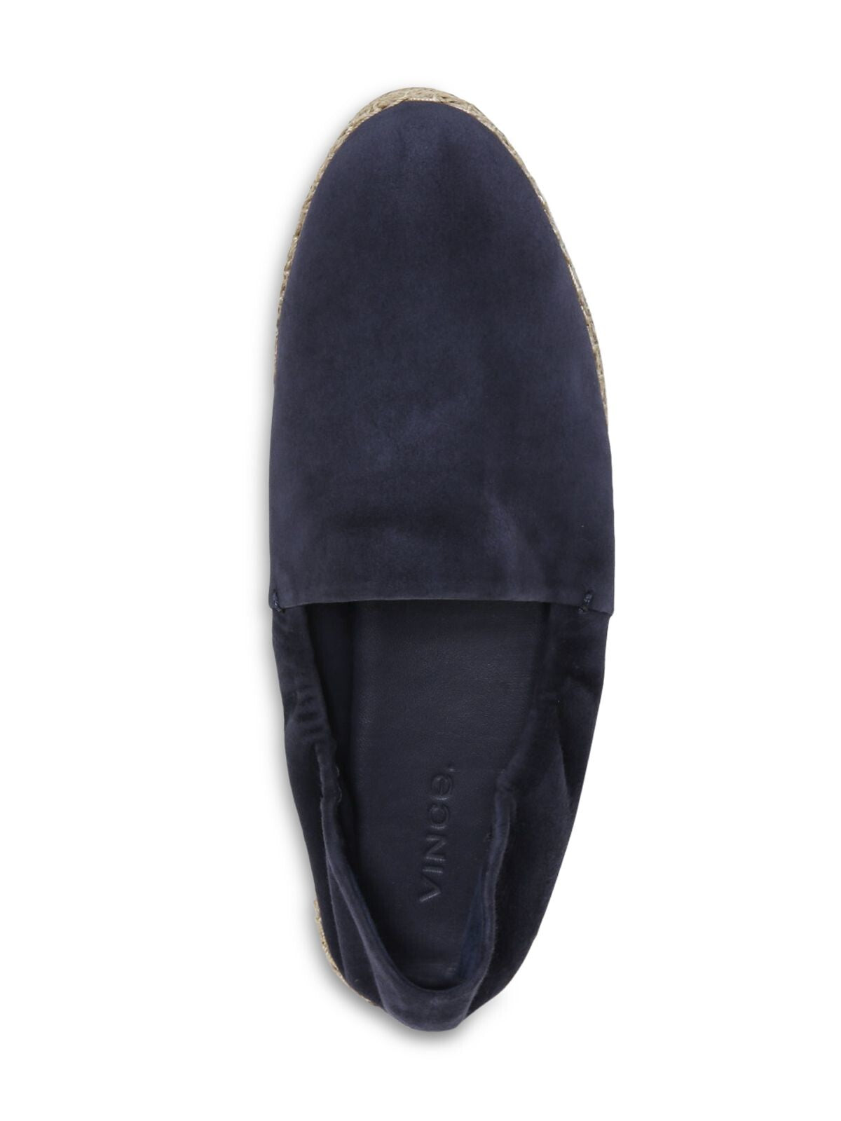 VINCE. Womens Navy Ruched Stretch Meryl Round Toe Slip On Suede Espadrille Shoes 6 M