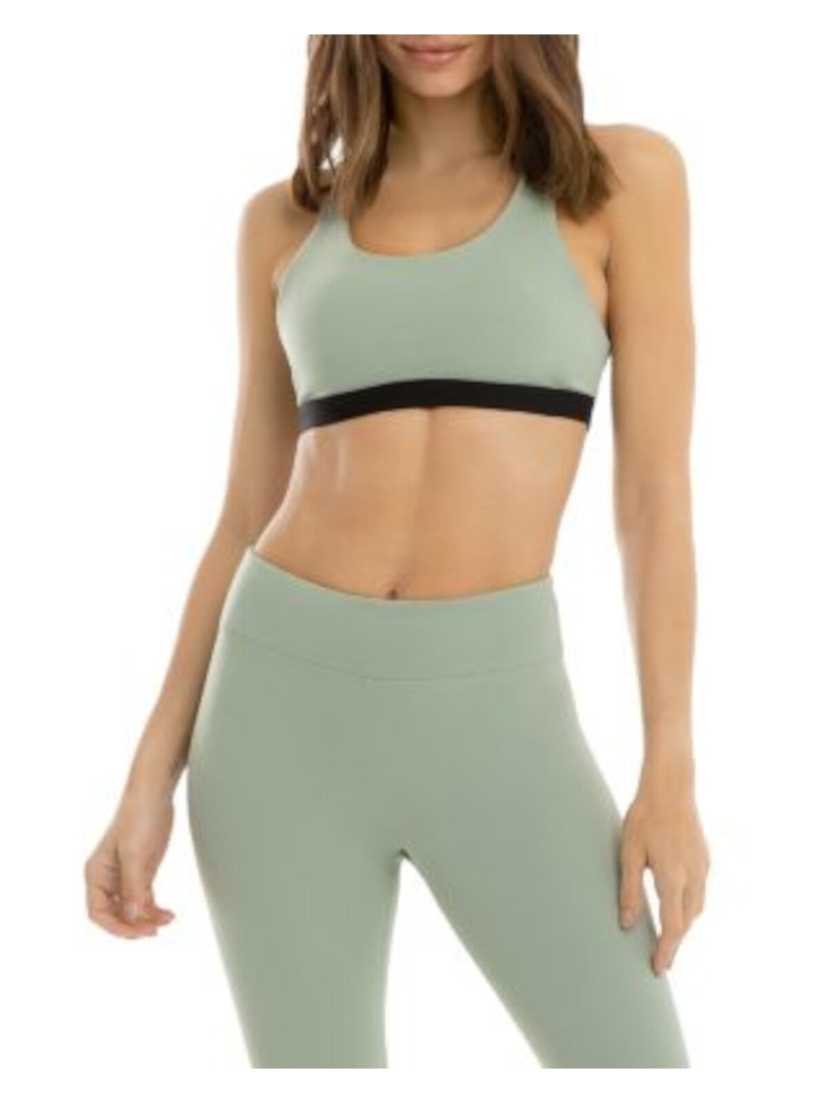 KORAL Womens Green Color Block Active Wear Misc XS