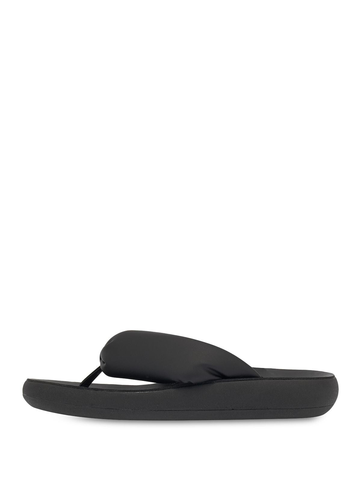ANCIENT GREEK SANDALS Womens Black Charisma Round Toe Thong Sandals 35
