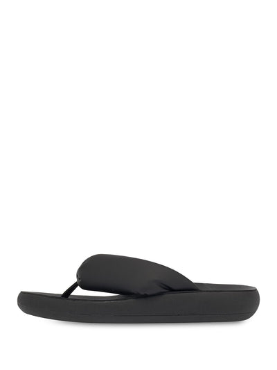 ANCIENT GREEK SANDALS Womens Black Charisma Round Toe Thong Sandals 35