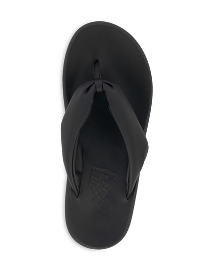 ANCIENT GREEK SANDALS Womens Black Charisma Round Toe Thong Sandals 35