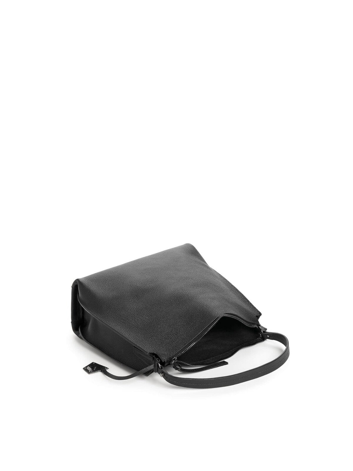 BOTKIER Women's Black Feet Solid Leather Removable Crossbody Band Single Strap Hobo Handbag Purse