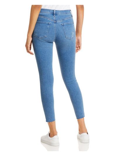 J BRAND Womens Blue Zippered Pocketed Skinny High Waist Jeans 26 Waist