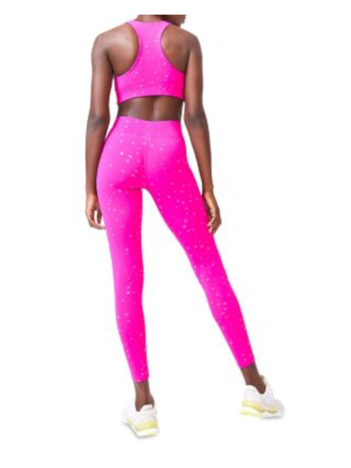 TEREZ Womens Pink Moisture Wicking Wide Waist High-compression Active Wear Skinny Leggings XS