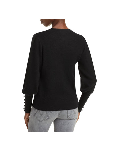 C Womens Black Cashmere Jewel Neck Wear To Work Sweater XXL
