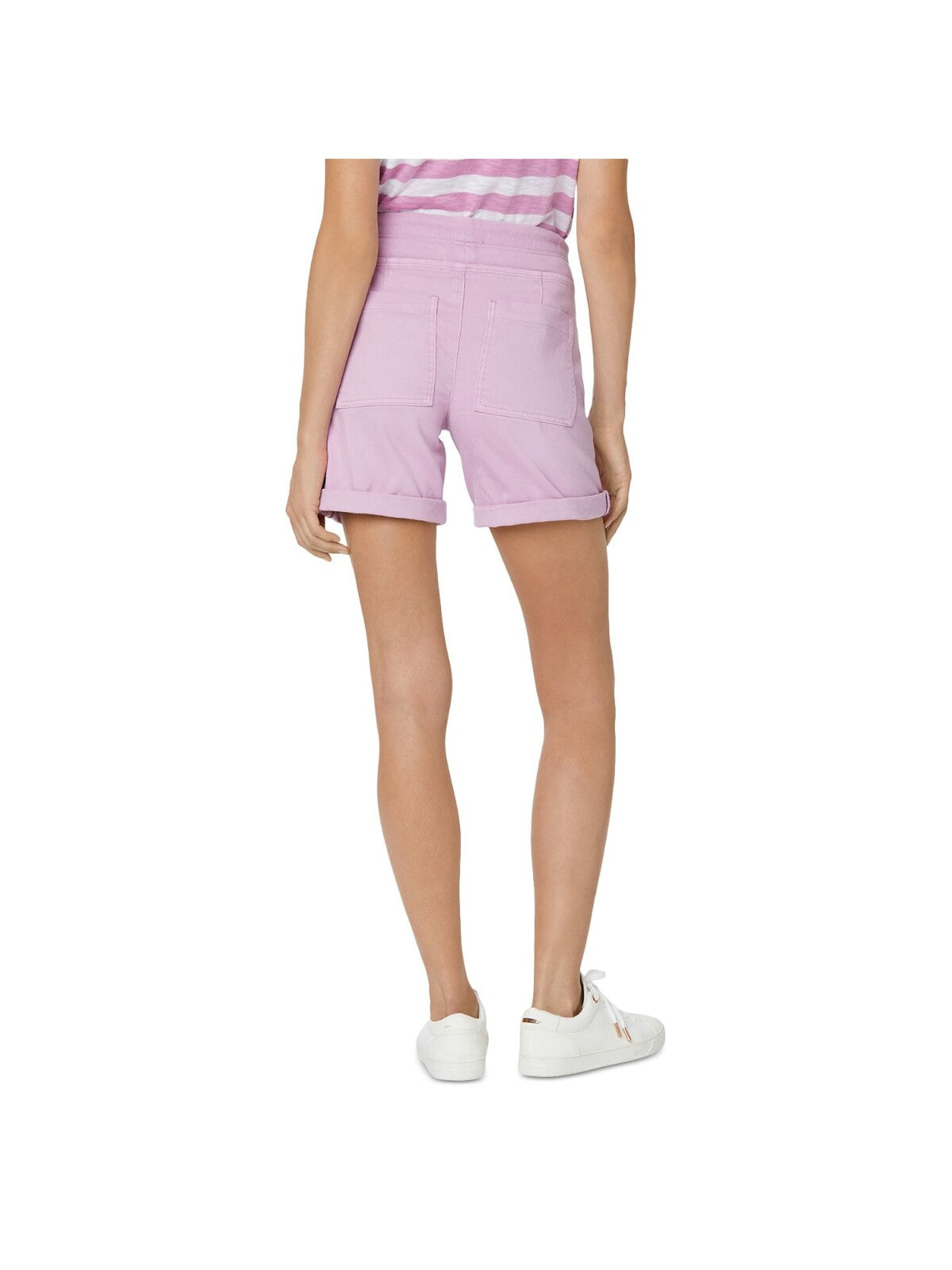 NYDJ Womens Pink Pocketed Twill Drawstring Cargo Shorts 18
