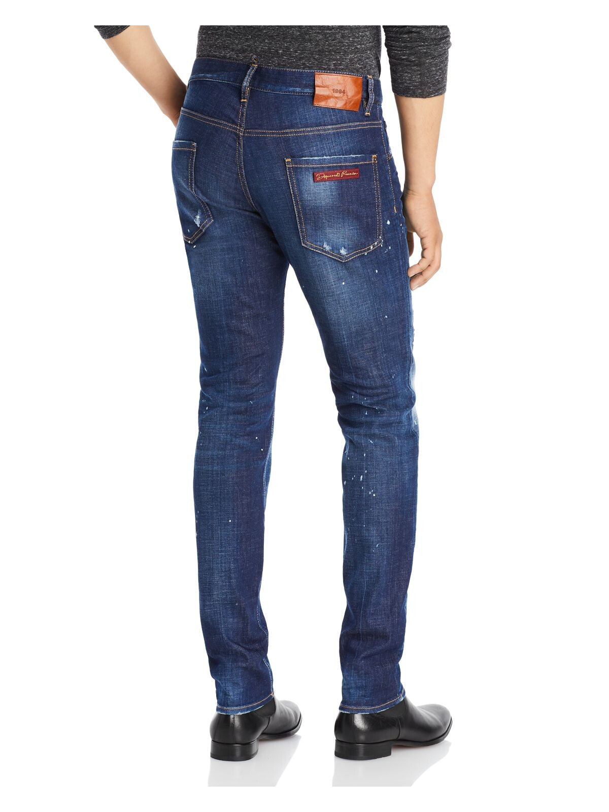 DSQUARED2 Mens Navy Straight Leg, Denim Jeans 54